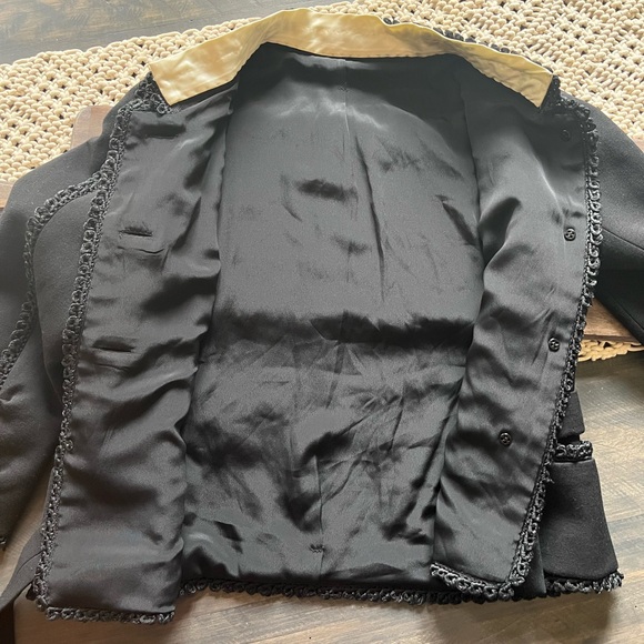 Holt Renfrew Vintage Black Wool Jacket & Skirt Set Size 6 Excellent - Picture 10 of 15